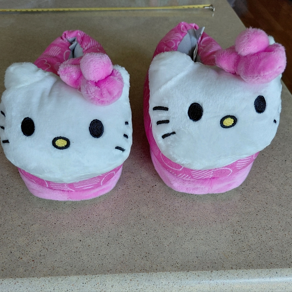 Hello Kitty Plush Pink Kids Slippers